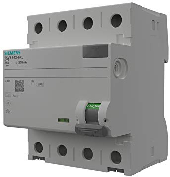 Siemens sentron - Interruptor diferencial 5sv 70mm clase -a 4 polos 25a 300ma