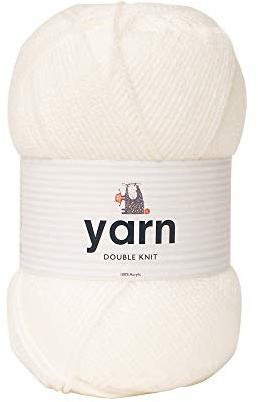 100 g di Acrilico Korbond White Double Knitted (Disponibile in 27 Colori) - Filato Leggero, ipoallergenico e Resistente - Ideale per Maglioni, Coperte, mobili, Tessuti, Maglieria e Uncinetto