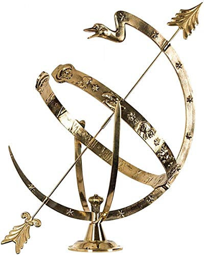 Casa Padrino Jugendstil Sonnenuhr Gold Ø 53 x H. 70 cm - Luxus Garten Dekoration