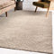 Impression Wohnzimmerteppich - Hochwertiger Öko-Tex zertifizierter Flächenteppich - Solid Color Teppich Beige - Größe 80x150