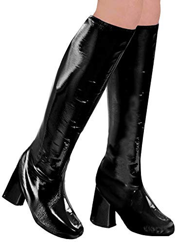NET TOYS Aufregende GoGo Schuhüberzieher - Schwarz - Hinreißendes Party-Accessoire Stiefel-Überzieher für Damen - Bestens geeignet für Mottoparty & Karneval