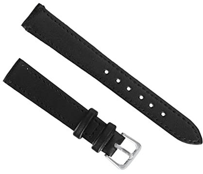 Brrnoo PU-Leder Uhrenarmband mit Dornschließe - Universelles Ersatz-Teilzubehör für Männer und Frauen (14mm)