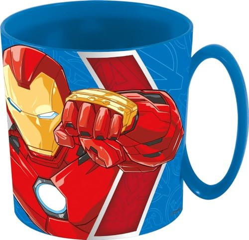 Tataway Marvel Avengers Iron Man Captain America 350ml mikrovågssäker plast barnkopp
