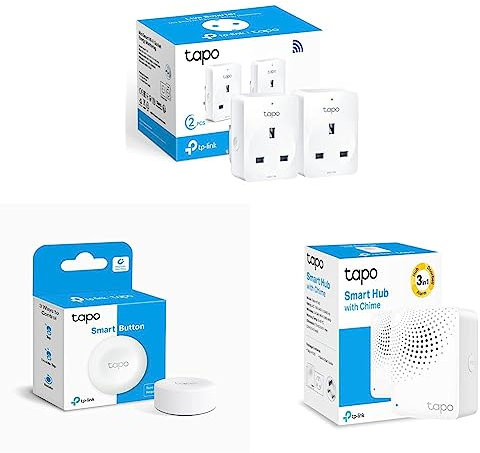 TP-Link Tapo: Smart Plug With Energy Monitoring, Button & IoT Hub With Chime - Works With Switch