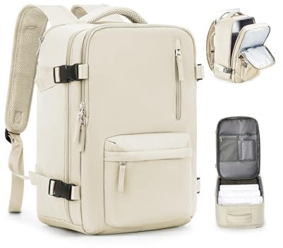 Handgepack 40x20x25 für Ryanair Handkabinengepäck Reiserucksack Unter Dem Sitz Handgepäck Rucksack Flugzeuge Reisetasche Weekendertasche Wanderrucksack Lässiger Tagesrucksack,X5-Beige