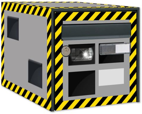 Stickers Boite aux Lettres Radar - Personnalisez et Décorez Votre Boîte aux Lettres - Autocollants Résistants aux Intempéries - Décoration Vinyle Haute Qualité (Face Avant)