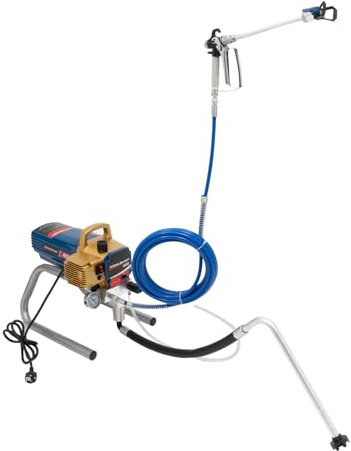 Airless Farbsprühsystem,Farbsprühgerät 1500W (Sprühbreite 25cm,Bester Spritzabstand 35-40cm) max.22Mpa,max Durchfluss 2,2L/min für Dispersions-/Latexfarben