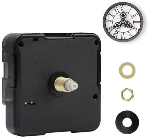 Toaluea Uhrwerk für Wanduhr Lautlos, 16mm Uhrwerk für Wanduhr Uhrwerk, Geräuschlos Hochpräzises Quarzuhrwerk, Ersatz wanduhrmechanismus für DIY Handwerk und Dekoration, Ohne Zeiger