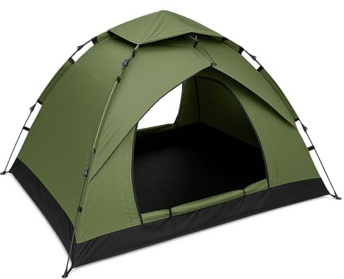 JF HOME BLISS 2-3 Person Instant Pop Up Tent Waterproof & UV Protection Pop Up Tents for Hiking, Outdoor, Backpacking Includes Carrying Bag (Green)