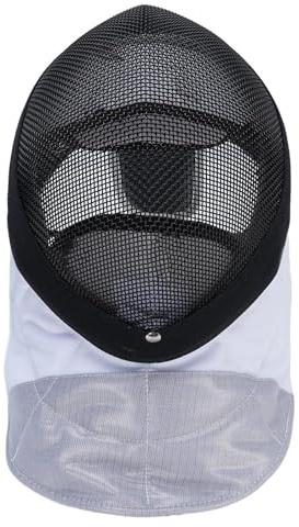 Jiawu Maschera da Scherma Traspirante a Copertura Totale Equipaggiamento Protettivo per Visione Chiara Casco da Scherma per Uomo Donna Acciaio Inossidabile (S)