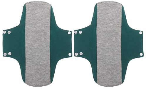 UPKOCH Compresas Posparto Lavables de Algodón Ultrafinas 22X28 CM 2 Unidades Diarios Reutilizables para Incontinencia Urinaria Suaves Invisibles y Absorbentes Uso Femenino