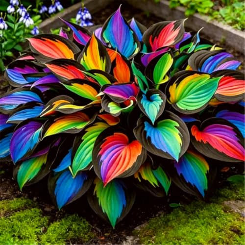 Hosta-Hojas Majestuosas y Aterciopeladas-Matas Voluminosas y Decorativas- Ideal para Sombra- Bulbos de Hosta-4 Bulbos-i