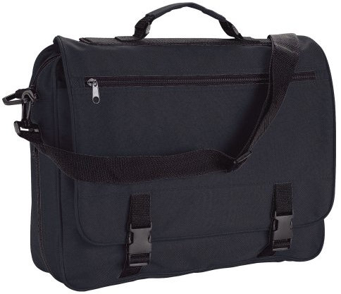 eBuyGB Messenger Bag For School, College and Work - Shoulder Meeting Bag (Black)