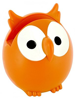 Pylones Owl Glasses Holder, Orange, Whimsical, Owl Harness, 8 x 7.1 x 8.5 cm, Orange