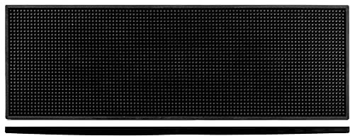 The bars Tappetino Poggiabicchieri, Gomma Color Nero, 60x20 cm, Made in Italy