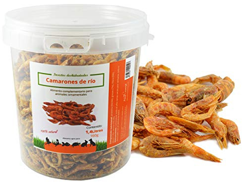 Insectos Secos - Camarones de río para alimentación de Aves Ornamentales y Otras Mascotas - 100 grs (Ref. XCMR16)