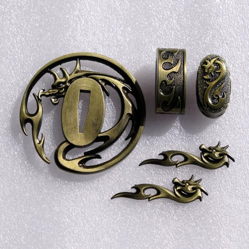 Boyu JAPANESE SAMURAI SWORD KOSHIRAE – TSUBA FUCHI KASHIRA MENUKI HJ01-HJ18 (HJ13, 3.14in-3.54in, 2.75in-3.14in,)