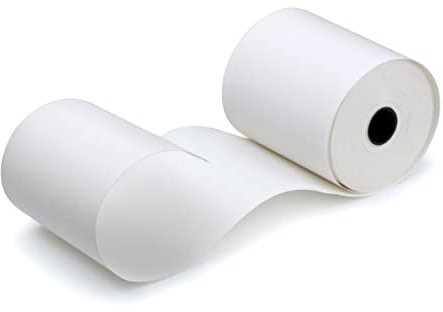 Termopappersrullar 57 mm x 18 m x 12 mm. Kassarullar 57 x 40 x 12 mm, löplängd: 18 m. EC-kontanter termiskt papper, kvittorullar för bankomatkreditkortläsare (25)