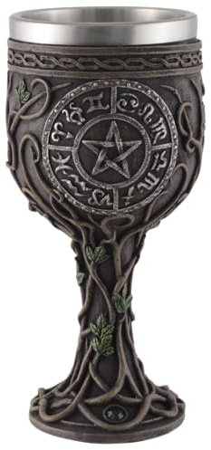 VOGLER Joh. Vogler GmbH Witch's Goblet with Pentagram and Witch Calendar, Removable Steel Insert