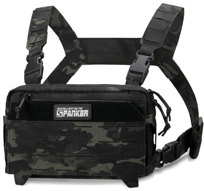 EXCELLENT ELITE SPANKER Taktisk bröstbröstrigg Pack militär justerbar bröstficka taktisk bröstficka för män (MCB)