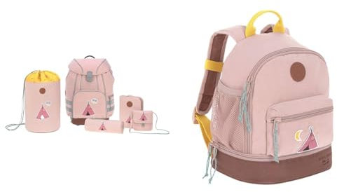 LÄSSIG Schulranzen Set mit Sporttasche, Federmäppchen & Kinderrucksack mit Brustgurt Kindergartentasche Kindergartenrucksack 27 cm