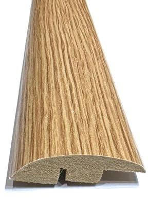 Louisiana Oak Laminate & Wood Flooring Section Transition Bar MDF Threshold Strip Ramp Edge Profile Door Trim Moulding Oak (1, 2400mm (7ft 9))