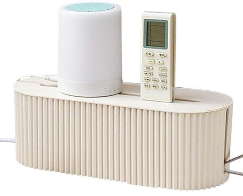 1/2 Piezas Caja de Almacenamiento para Cables | Caja Organizadora para Ocultar Cables Organiza el Cableado del Ordenador y los Cables Sueltos, Caja Esconder Cables 33 x 13 x 11 cm