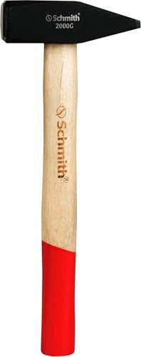 Schmith Schmiedehammer 2000 g mit ergonomischem Holzgriff, geschmiedeter und gehärteter Kohlenstoffstahl, ideal für Bau- und Renovierungsarbeiten, robust und ausgewogen
