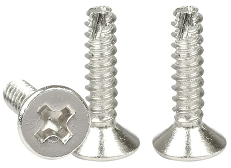 LIUDONGX 40-100 Tornillos autorroscantes de Cabeza Plana niquelados M2 M2.3 M2.6 M3 M4 - Cola de Corte for proyectos de Madera y Metal(12mm,M3 50pcs)