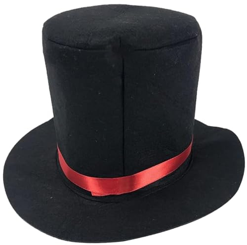 Sombrero de copa, sombrero de copa negro de fieltro, sombrero de mago de moda, sombreros Fedora retro para hombres, mujeres y niños, disfraz de mayordomo para juegos de rol, fiestas temáticas, festiva