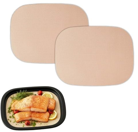 2 pezzi di carta da forno antiaderente, carta da forno riutilizzabile, antiaderente, resistente al calore, lavabile in forno antiaderente