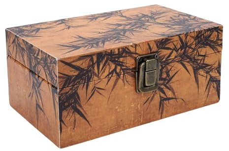 Haofy Förvaringslåda för TräSmycken Vintage Läder MDF Smycken Organizer med Gångjärn Dammtäta Interiörfack för Ringar Örhängen Halsband Collection