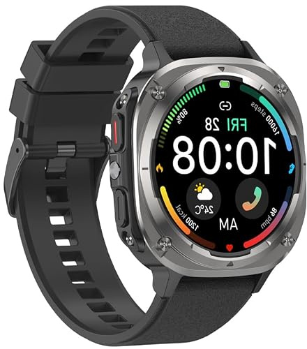TIMU Smart Watch for Men, 1.39-Inch HD Display with Call Function | Pedometer, IP68 Waterproof, Outdoor Fitness Tracker for iOS and Android