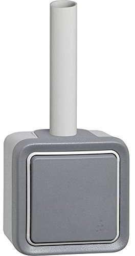 Interruptores 10A plexo gris legrand