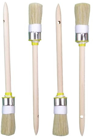 Rotix-93722 4-piece painter ring brush, diameter: 25 mm, size 4, round brush paintbrush, bright bristle