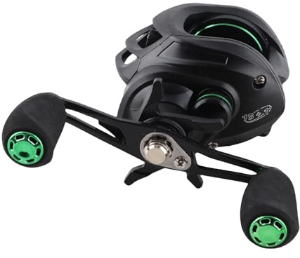 Carrete de Pesca, baitcasting Metal Duradero, Carrete Profesional con Accesorios EVA, Izquierda Derecha, for Pescadores Deportivos en río y mar