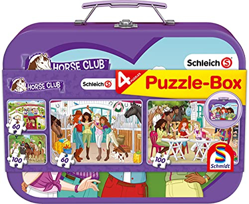 Schmidt Spiele Schleich Horse Club Puzzle Box 2 x 60 pc 2 x 100 pc Puzzle Ages 5+