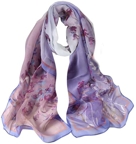 FAIRYGATE Ladies Scarves Lightweight Clearance Chiffon Scarf for Women Fashion Soft Hijab Long Scarf Wrap Scarves 20A50