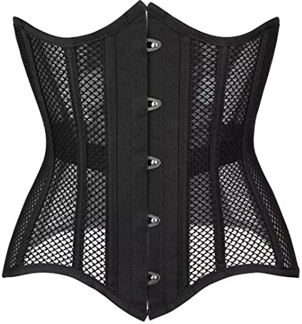 EverLove Women's Heavy Spiral 16 Steel Boned Underbust Corset Waist Training Shaper Cincher Black6 3X-Large