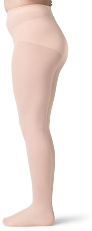 Silky Toes Girls' Opaque Microfiber Tights (1 Pair) Black White or Colored Nylon Stockings for Kids and Toddlers Every Size (Ballet Pink 1pk, 8-10)