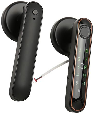 Cerradura de Puerta Inteligente con Huella Digital, Cerradura de Entrada sin Llave con Manija, Tarjeta IC de Cerradura Biométrica, Aplicación, Llave, Código, Cerradura