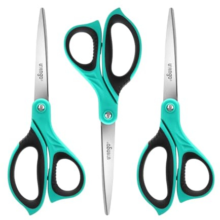LIVINGO All Purpose Scissors 8.5 Office Craft Shears 3 Pack