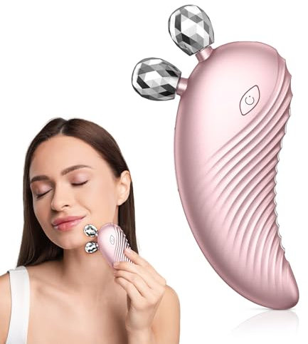 Gesichtsmassagegerät,EMS Gua Sha Elektrisch, Face Massager mit Vibration Wärme Gesichtsformungsgerät mit Smart 3 Modi Stufen Gesichtsmassagegerät für Gesicht Anti Falten, Doppelkinn Entferner