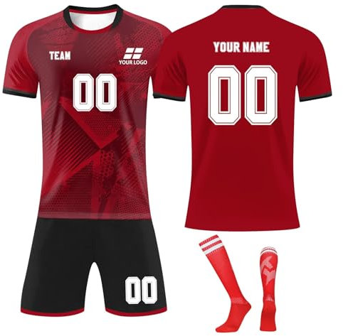 Personalisierte Trikot Für Kinder/Erwachsene, Fußball Trikot Mit Eigenem Namen Nummer Logo, Fussball Jersey Trainingsanzug Für Junge Und Herre Deutschland Trikot 2024 Für Kinder