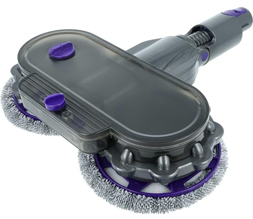vhbw Elektrischer Wischaufsatz kompatibel mit Dyson V10, V11, V15, V7, V8 Staubsaugern - inkl. Wassertank + 2 Wischpads