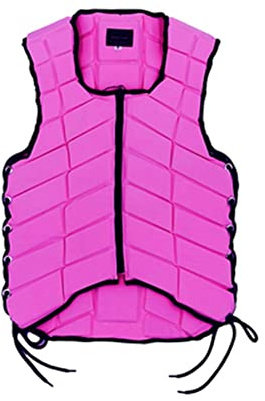 Sisdffaaa Riding Back Protector, Riding Safety Vest Body Protection Gear for Men, Women, Toddler, Kids, Boys, Girls (Orange, Large) (Rose Medium)