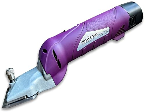 POSH Pony Cordless Horse Clippers – Heavy Duty Rechargeable Equine Grooming Clipper Set with Carry Case, Professional Performance Suitable for All Coat Types, 1 Year Warranty