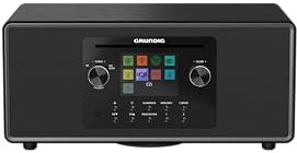 Grundig DTR 7100 All-In-One Internet- und Digitalradio DAB+, FM, 2.1 Radio mit Subwoofer, 42 W RMS, CD Laufwerk, USB, Spotify Connect, Alarmfunktion, Einschlafautomatik, Farbdisplay, Schwarz