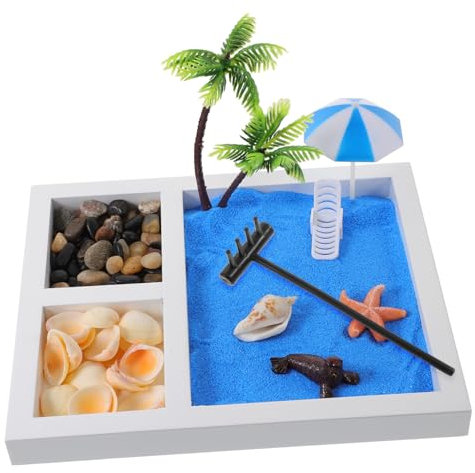 ERINGOGO 1set Decorazioni Paesaggio Giapponese Per Scrivania Spiaggia Di Sabbia Zen Accessorio Per Casa e Relax Decorazione Estetica Per Ufficio e Ambienti Rilassanti