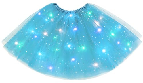 URAQT Jupe Tutu LED pour Femme, Jupe Tulle Femme Adulte | Jupe Tutu en Tulle, Jupe Tutu LED pour Femme, Adolescent Parti Ballet Danse Fancy Dress Halloween Costume